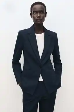 Wehkamp Mango regular blazer donkerblauw aanbieding
