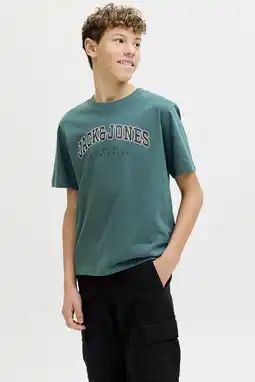 Wehkamp JACK & JONES JUNIOR T-shirt donkergroen aanbieding