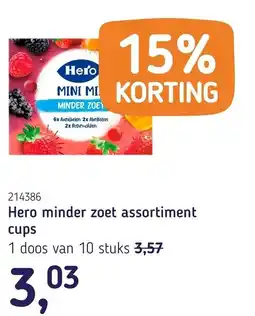 Van Hoeckel Hero minder zoet assortment cups aanbieding