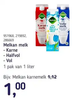 Van Hoeckel Melkan melk aanbieding
