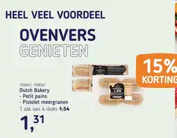 Van Hoeckel Dutch Bakery Petit pains Pistolet meergranen aanbieding