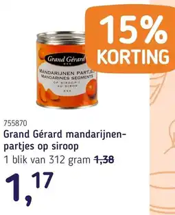 Van Hoeckel Grand Gérard mandarijnen-partjes op siroop aanbieding