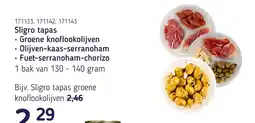 Van Hoeckel Sligro tapas aanbieding