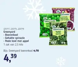 Van Hoeckel Greenyard boerenkool, gehakte spinazie, rode kool met appel aanbieding