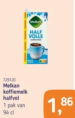 Van Hoeckel Melkan koffiemelk halfvol aanbieding