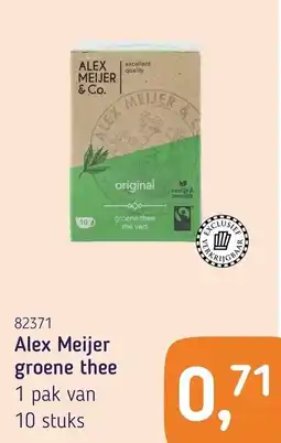 Van Hoeckel Alex Meijer groene thee aanbieding