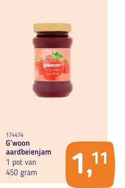 Van Hoeckel G'woon aardbeienjam aanbieding