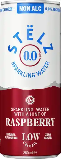 PLUS Stëlz 0.0% Sparkling Water Raspberry aanbieding