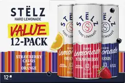 PLUS Stëlz Hard Lemonade Strawberry/Orange/Cassis aanbieding