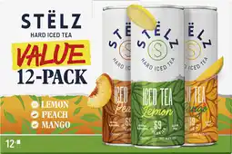 PLUS Stëlz Hard Iced Tea Mango/Lemon/Peach 12p aanbieding