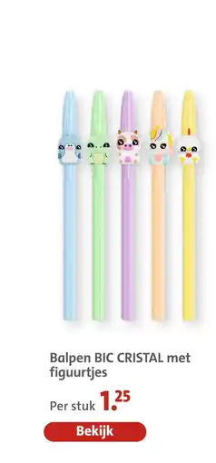 Bruna Balpen bic cristal met figuurtjes aanbieding