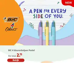 Bruna Bic 4 kleurenbalpen pastel aanbieding