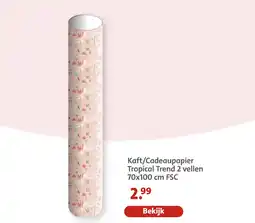 Bruna Kaft/cadeaupapier tropical trend aanbieding