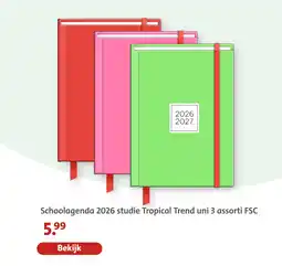 Bruna Schoolagenda 2026 studie tropical trend aanbieding