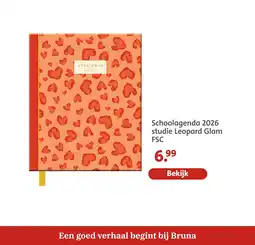Bruna Schoolagenda 2026 studie leopard glam aanbieding