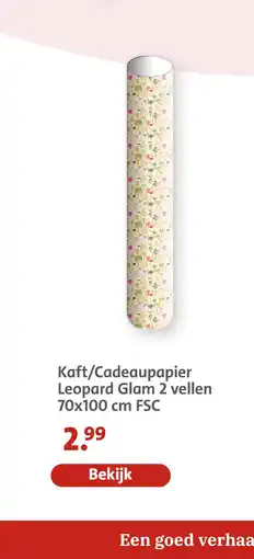 Bruna Kaft/cadeaupapier leopard glam aanbieding