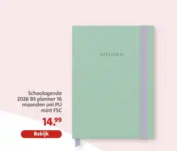 Bruna Schoolagenda 2026 b5 planner 16 maanden uni pu mint aanbieding