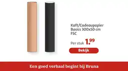 Bruna Kaft/cadeaupapier basics aanbieding