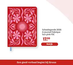 Bruna Schoolagenda 2026 a-journal fabrique sun pink aanbieding
