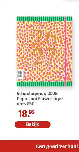 Bruna Schoolagenda 2026 pepa lani flower tiger dots aanbieding