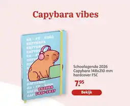 Bruna Schoolagenda 2026 capybara hardcover aanbieding