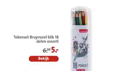 Bruna Tekenset bruynzeel blik 18 delen assorti aanbieding