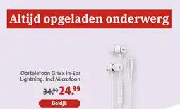 Bruna Oortelefoon grixx in-ear lightning aanbieding