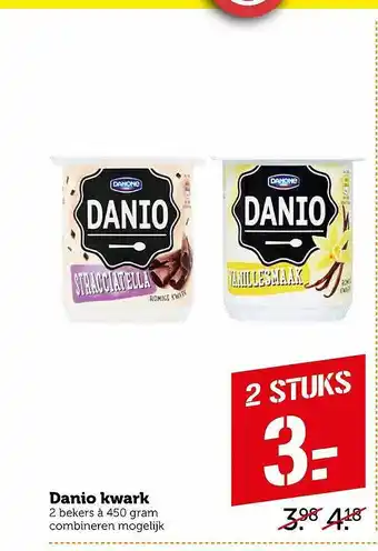 Coop Danio Kwark 450gram aanbieding