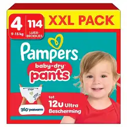 Trekpleister Pampers Baby-Dry Pants Maat 4 Luierbroekjes aanbieding
