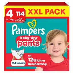 Trekpleister Pampers Baby-Dry Pants Maat 4 Luierbroekjes aanbieding