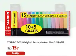 Bruna Stabilo boss original pastel deskset aanbieding
