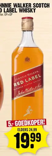 Super Dirck 3 JOHNNIE WALKER SCOTCH RED LABEL WHISKY aanbieding
