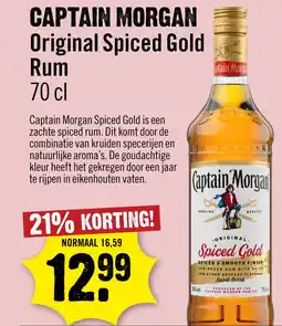 Dirck 3 Captain Morgan Spiced Gold 70 cl aanbieding