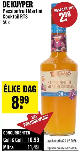 Dirck 3 De Kuyper Passionfruit Martini Cocktail 0.0% 50 cl aanbieding