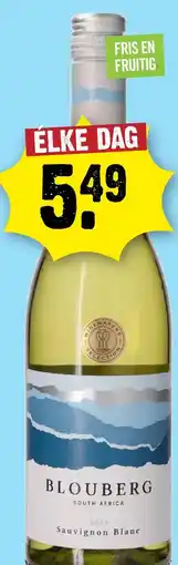 Dirck 3 Blouberg Sauvignon Blanc 75 cl aanbieding