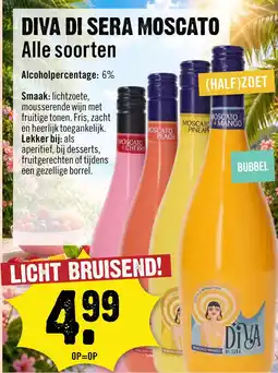 Dirck 3 Diva di Sera Moscato Pineapple 75 cl aanbieding