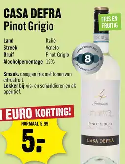 Dirck 3 Casa Defra Pinot Grigio 75 cl aanbieding