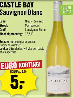 Dirck 3 Castle Bay Sauvignon Blanc 75 cl aanbieding
