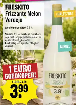 Dirck 3 Freskito Frizzante Melon Verdejo 75 cl aanbieding