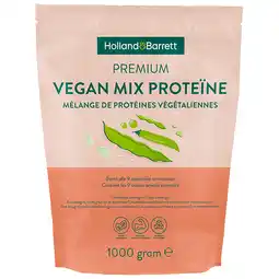 Holland & Barrett 1+1 gratis | Holland & Barrett Premium Vegan Proteïne Mix - 1000g aanbieding