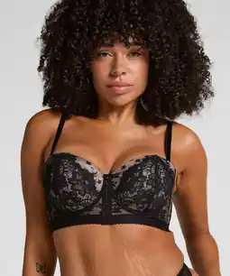 Hunkemoller Hunkemöller Voorgevormde longline beugel bh Lou Zwart aanbieding