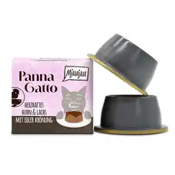 Zooplus 2x80g Hartige Kip & Zalm met verfijnde topping MjAMjAM Panna Gatto natvoer voor katten aanbieding