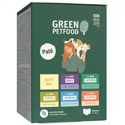 Zooplus 6x85g Tasty Mix Green Petfood Adult Paté natvoer voor katten aanbieding
