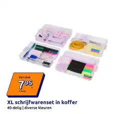 Action XL schrijfwarensset in koffer aanbieding