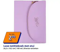 Action Luxe notitieboek met etui aanbieding