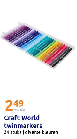 Action Craft World twinmarkers aanbieding