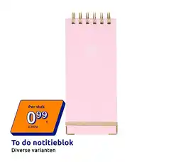 Action To do notitieblok aanbieding