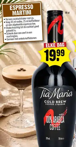 Dirck 3 Tia maria cold brew coffee liqueur aanbieding
