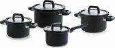 Bol.com BK Flow Cool Black RVS Pannenset - 8-delig - Inductie - Zwart aanbieding