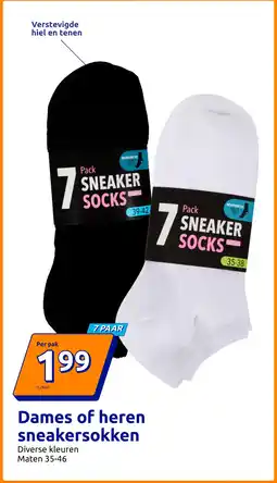 Action Dames of heren sneakersokken aanbieding